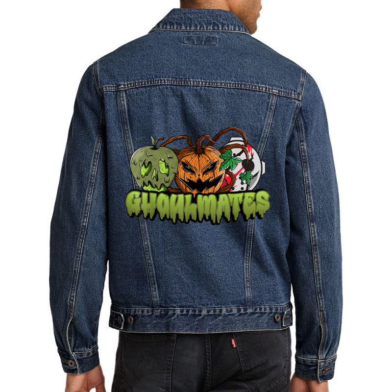 Ghoulmates Funny Halloween Soulmates Pun T Shirt Men Denim Jacket by hamlerf | Artistshot