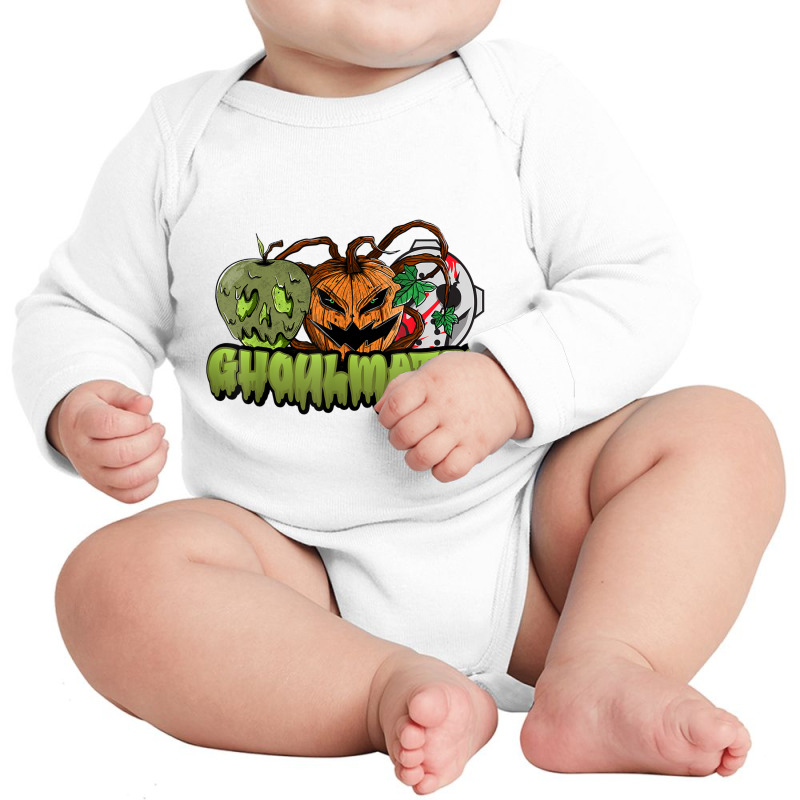 Ghoulmates Funny Halloween Soulmates Pun T Shirt Long Sleeve Baby Bodysuit by hamlerf | Artistshot