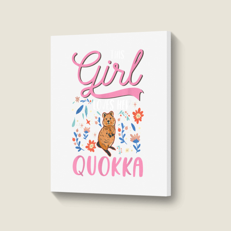 Quokka Girl Short Tailed Kangaroo Quokka T Shirt Portrait Canvas Print | Artistshot