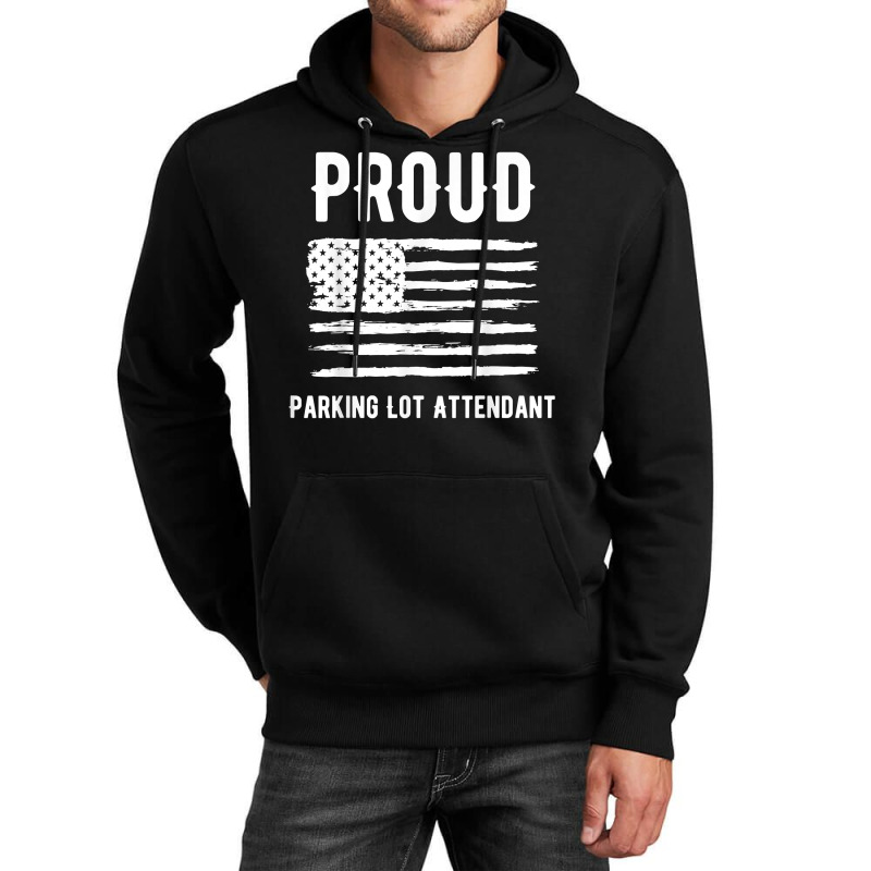 Proud Parking Lot Attendant Profession American Flag T Shirt Unisex Hoodie by alysestick8m7 | Artistshot