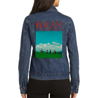 Akira Kurosawa - Ran Illustration With Title-nffcx Ladies Denim Jacket | Artistshot