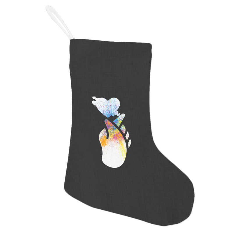 Kpop Hand Heart Mini Heart Kpop Love Kpop Mini Heart Holiday Stocking by EliGWhiteIii | Artistshot