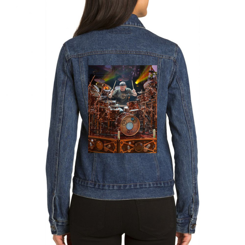 Neil Peart Cool Ladies Denim Jacket by MichaelCooper | Artistshot