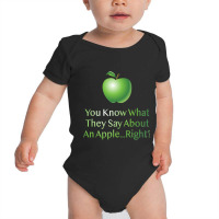 Apple You Know What Baby Bodysuit | Artistshot