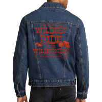 Big Thunder Mountain  Wildest Ride In The Red Girl Men Denim Jacket | Artistshot