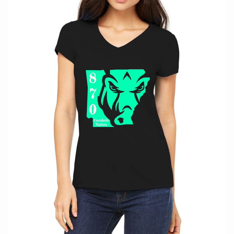 870 Hog Mint Women's V-Neck T-Shirt by davidozoan | Artistshot