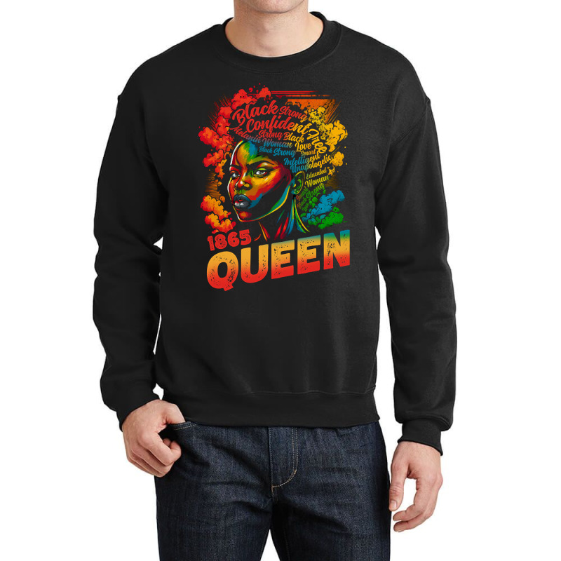 Juneteenth Blm Black Proud Woman Strong Black History Crewneck Sweatshirt | Artistshot