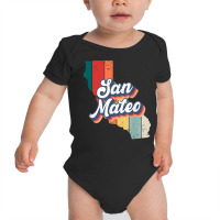 San Mateo City Retro Vintage Hometown California T Shirt Baby Bodysuit | Artistshot