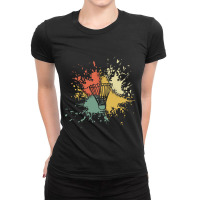 Badminton Ink Splash Ladies Fitted T-shirt | Artistshot