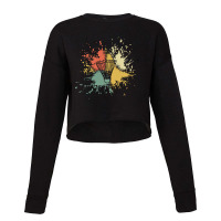 Badminton Ink Splash Cropped Sweater | Artistshot