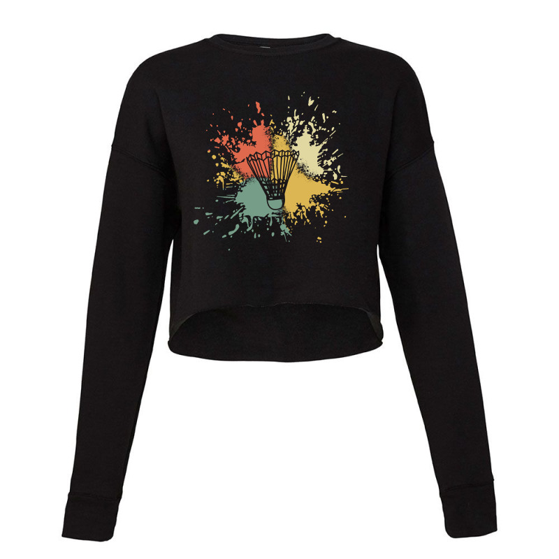 Badminton Ink Splash Cropped Sweater by cryingdappled109 | Artistshot