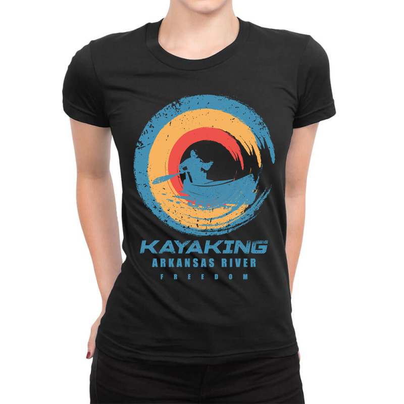 Arkansas River Kayak Adventure Ladies Fitted T-Shirt by ternacanuda | Artistshot