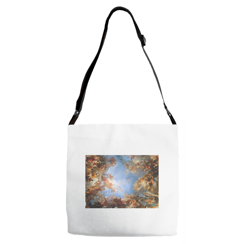 Fresco Of Angels In The Palace Of Versailles Poster Adjustable Strap Totes | Artistshot