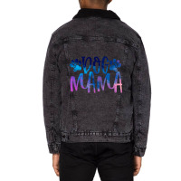 New Dog Mama Typography Unisex Sherpa-lined Denim Jacket | Artistshot