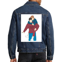 Ross Gellar And Rachel Green Poster Yellow (1) Men Denim Jacket | Artistshot