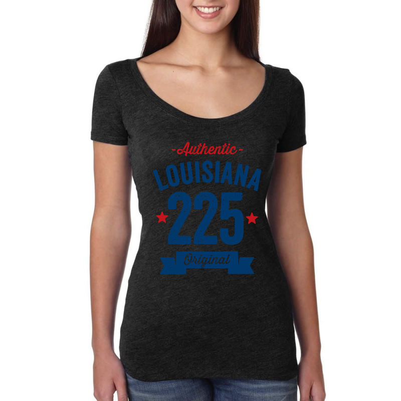 Authentic Louisiana 225 Area Code Women's Triblend Scoop T-shirt by dentistdamaging500 | Artistshot