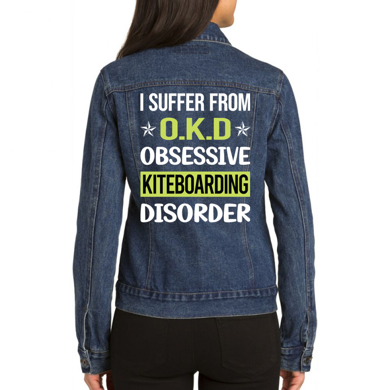 Obsessive Love Kiteboarding Kiteboard Kiteboarder Ladies Denim Jacket by cryingfamilies16 | Artistshot