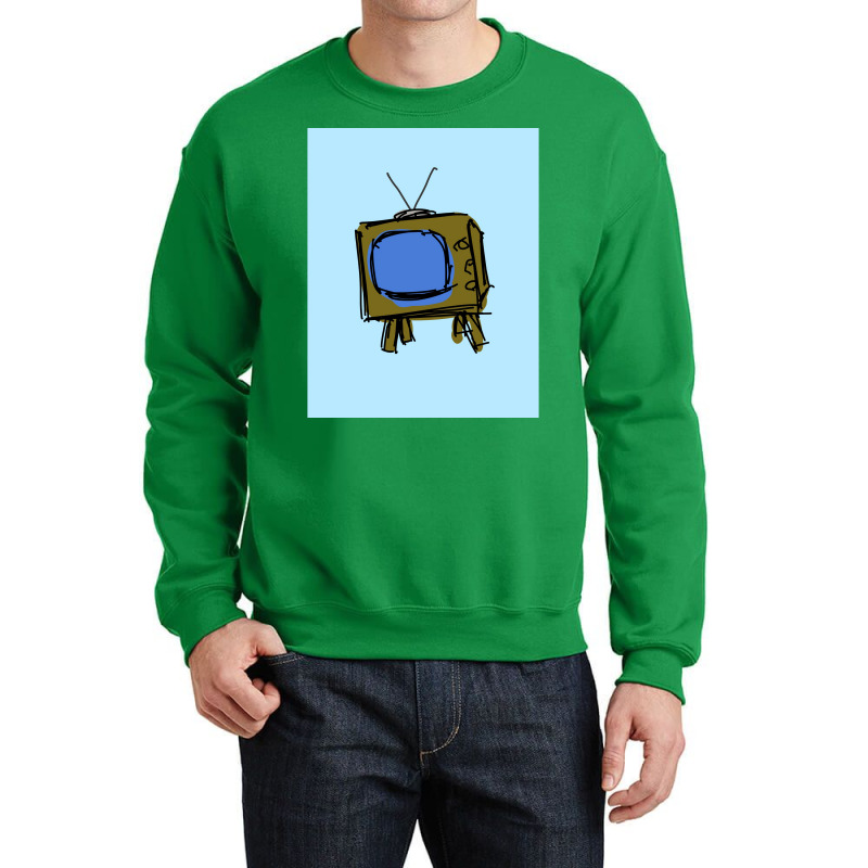 Television Set Poster Nostalgia (1) Crewneck Sweatshirt by rashidnoceram | Artistshot