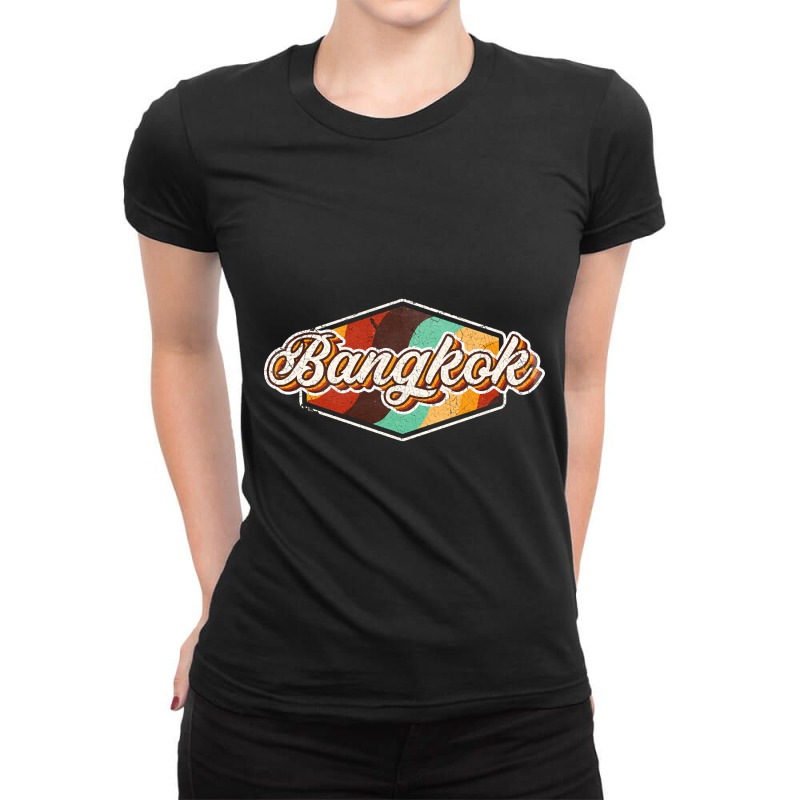 Bangkok City Ladies Fitted T-Shirt by brushdatum98 | Artistshot