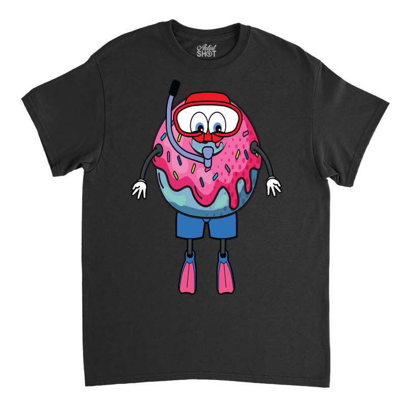 Donut Diving With Swimming Fins And Goggles Classic T-shirt | Artistshot