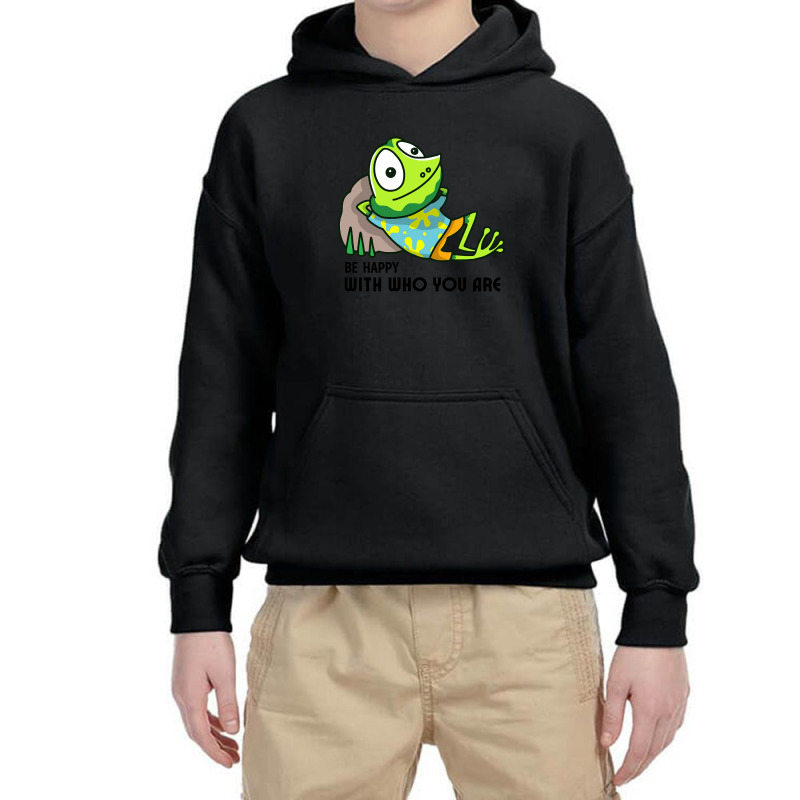 Be Happy With Who You Are Motivational Quotes About Life Youth Hoodie by denverhumans58 | Artistshot