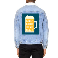 Barley Is Good For Gut Health Unisex Sherpa-lined Denim Jacket | Artistshot