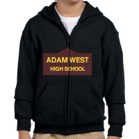 Adam West High School Youth Zipper Hoodie | Artistshot