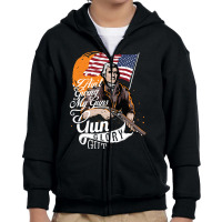 America Guns Glory Gut Youth Zipper Hoodie | Artistshot