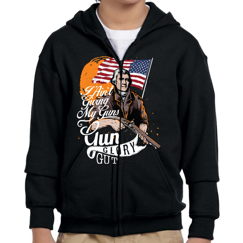 America Guns Glory Gut Youth Zipper Hoodie | Artistshot