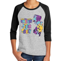 New Jersey State Abstract Art Youth 3/4 Sleeve | Artistshot