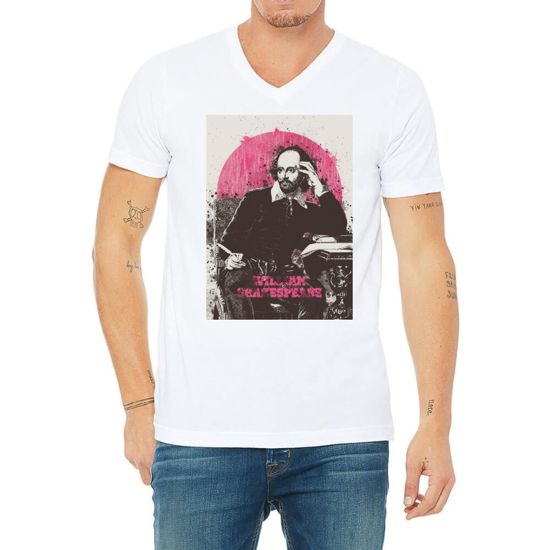 William Shakespeare V-neck Tee | Artistshot