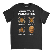 Know Your Parasites Funny Anti Joe Biden (on Back) T Shirt Classic T-shirt | Artistshot