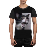 Screaming Crying Sad Cat Graphic T-shirt | Artistshot