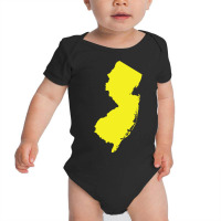 New Jersey Yellow Baby Bodysuit | Artistshot