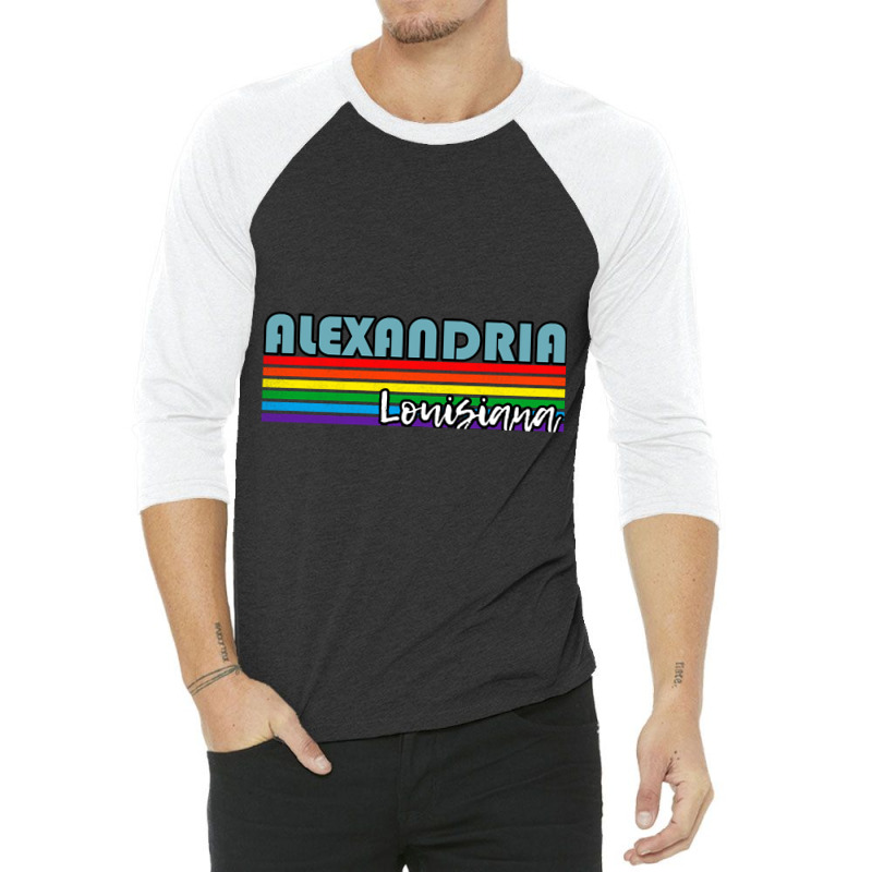 Alexandria Louisiana Pride Shirt Alexandria Lgbt Gift Lgbtq Supporter 3/4 Sleeve Shirt by currentlyderby559 | Artistshot