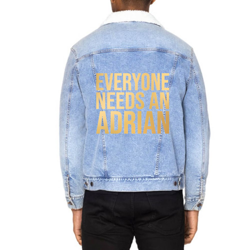 Adrian Name-kmd7s Unisex Sherpa-lined Denim Jacket | Artistshot