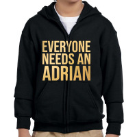 Adrian Name-kmd7s Youth Zipper Hoodie | Artistshot