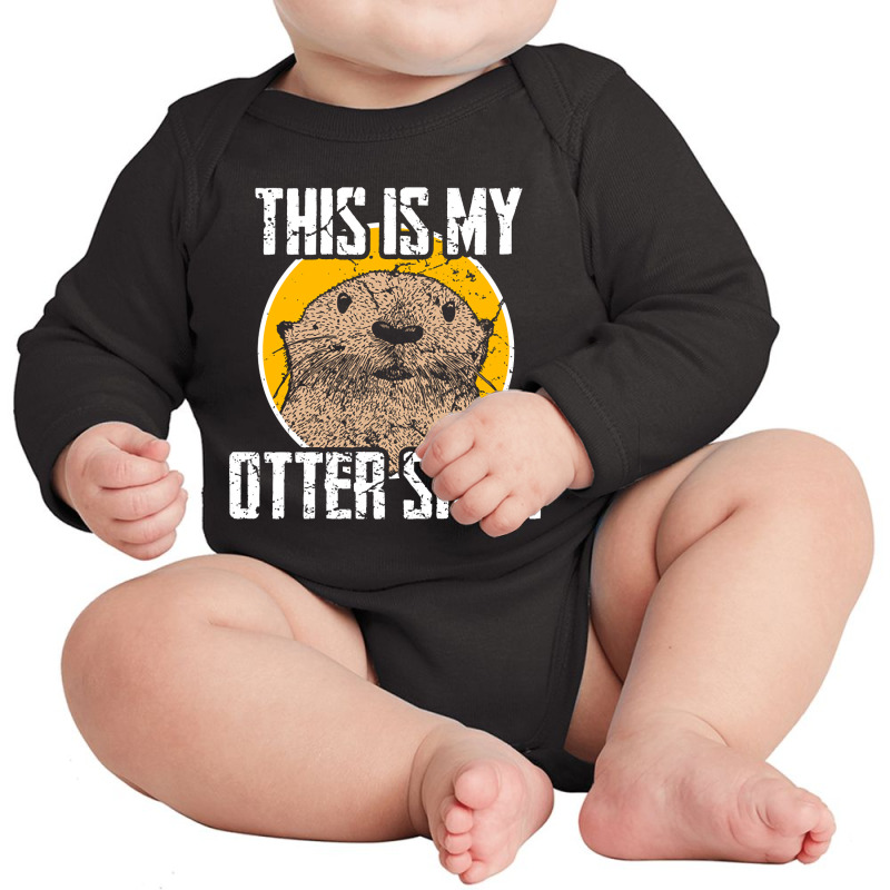 Limited Edition Otter Long Sleeve Baby Bodysuit by fenderbendable | Artistshot