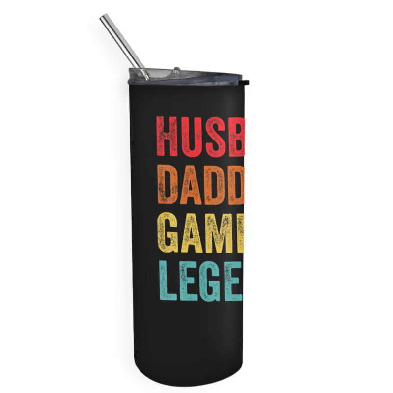 Hot Trend Husband Daddy Father Gamer Legend Video Gaming Lover Skinny Tumbler | Artistshot