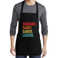 Hot Trend Husband Daddy Father Gamer Legend Video Gaming Lover Medium-length Apron | Artistshot