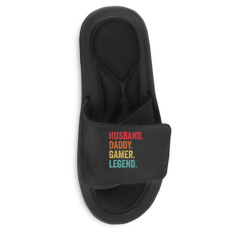 Hot Trend Husband Daddy Father Gamer Legend Video Gaming Lover Slide Sandal | Artistshot