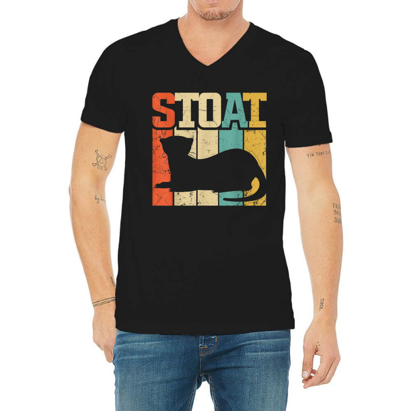 Vintage Stoat Short-tailed Weasel Ermine V-neck Tee | Artistshot