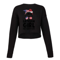 Latvian Girl Just Like A Normal Girl Only Way Cooler Latvia T Shirt Cropped Sweater | Artistshot