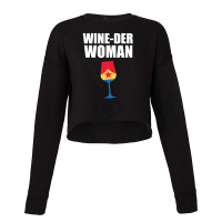 Wineder Woman Scoop Cropped Sweater | Artistshot