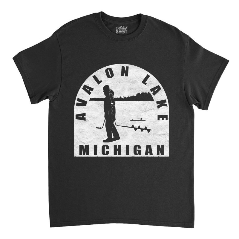 Avalon Lake Ice Fishing Michigan Classic T-shirt by fencingderby989 | Artistshot