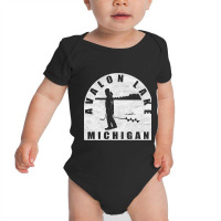 Avalon Lake Ice Fishing Michigan Baby Bodysuit | Artistshot