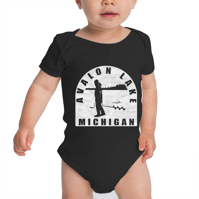 Avalon Lake Ice Fishing Michigan Baby Bodysuit by fencingderby989 | Artistshot