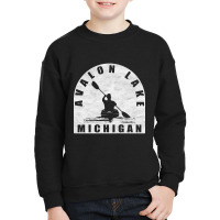 Avalon Lake Kayaking Michigan Youth Sweatshirt | Artistshot