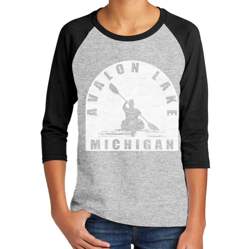 Avalon Lake Kayaking Michigan Youth 3/4 Sleeve | Artistshot