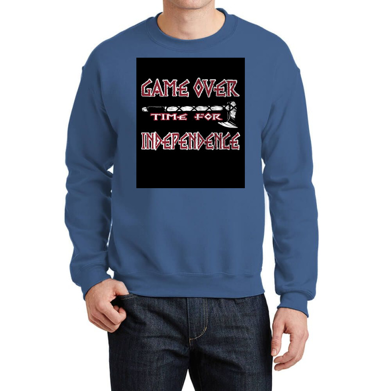 Game Over Vikings Viking Ax Ax Independence  Vintage Travel Crewneck Sweatshirt | Artistshot